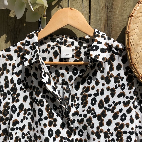 ☀️ ICHI Leopard print button down / Fall - Picture 4 of 8